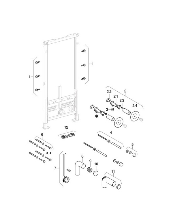 Modulo per Bidet universali Geberit Duofix