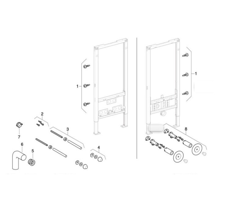 Moduli per bidet Geberit Duofix, universali/ Classic