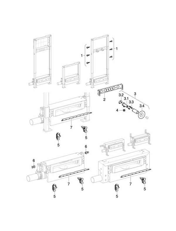 Modulo Geberit Combifix e Duofix con scarico a parete