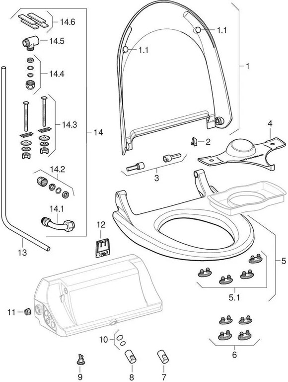 Elementi aggiuntivi Geberit AquaClean 4000 – 2009